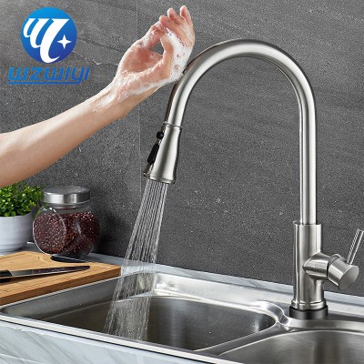 2020 Pull stainless steel touch sense  kitchen faucet