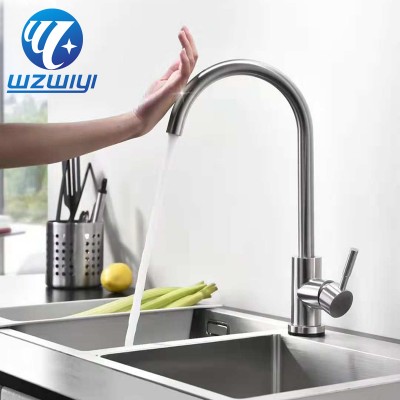 Pull out 304 stainless steel touch sense  kitchen faucet